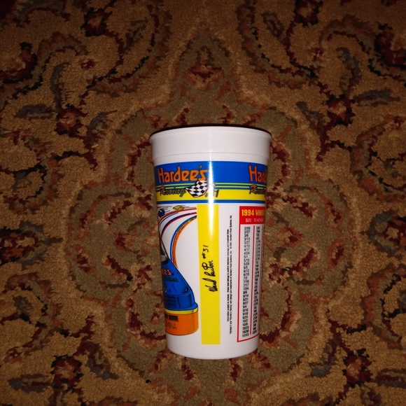 Vintage Ward Burton#31 Hardee's 1994 Winston Cup Schedule Tumbler - Picture 3 of 6